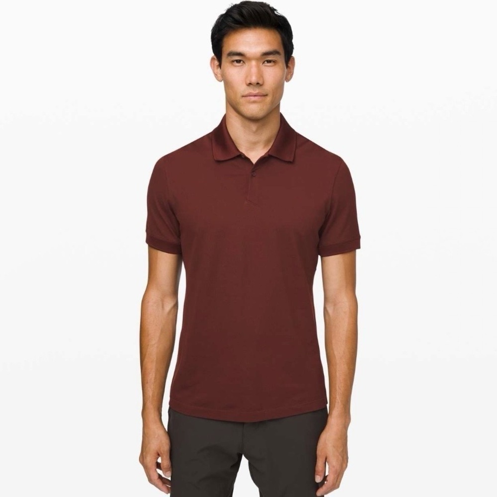 Lululemon Tech Pique Polo in Mahogany